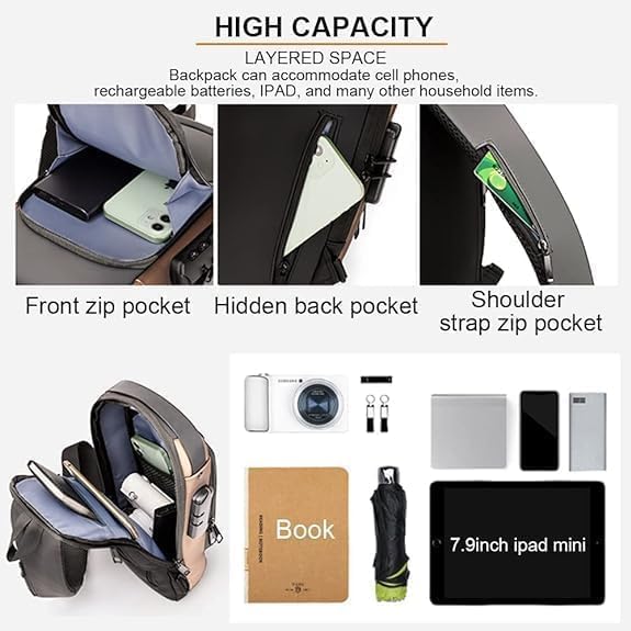 Shoulder bag with USB charging