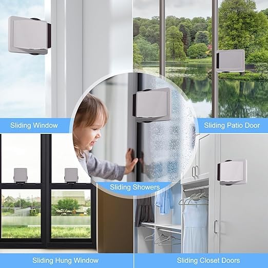 Plastic Child Safe Security Window Door Sash Lock Safety Lever Handle Sweep Latch