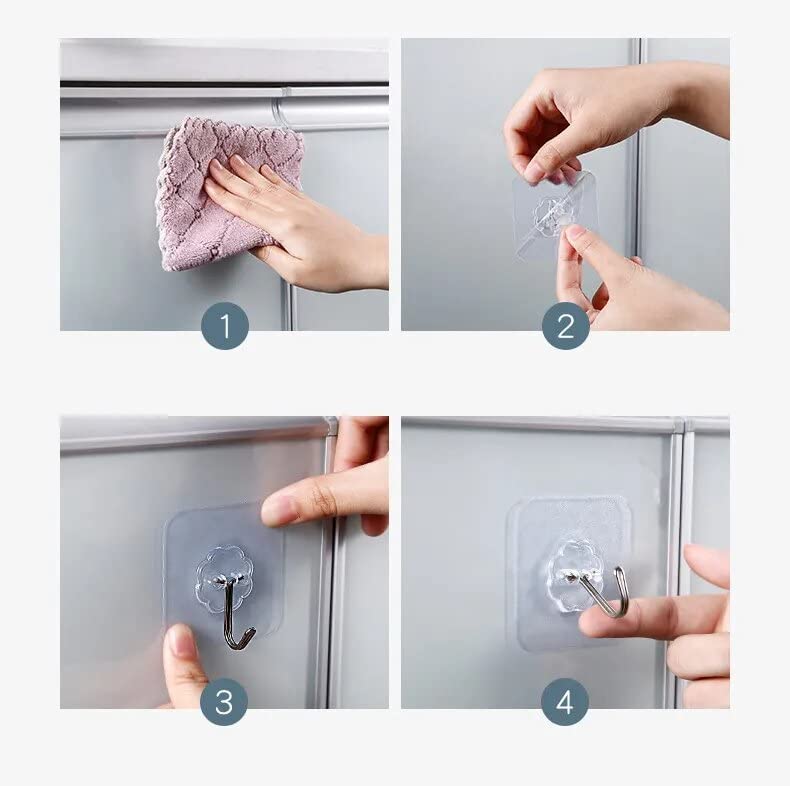 Self Adhesive Heavy Duty Hooks for Wall ( Pack Of 10 )