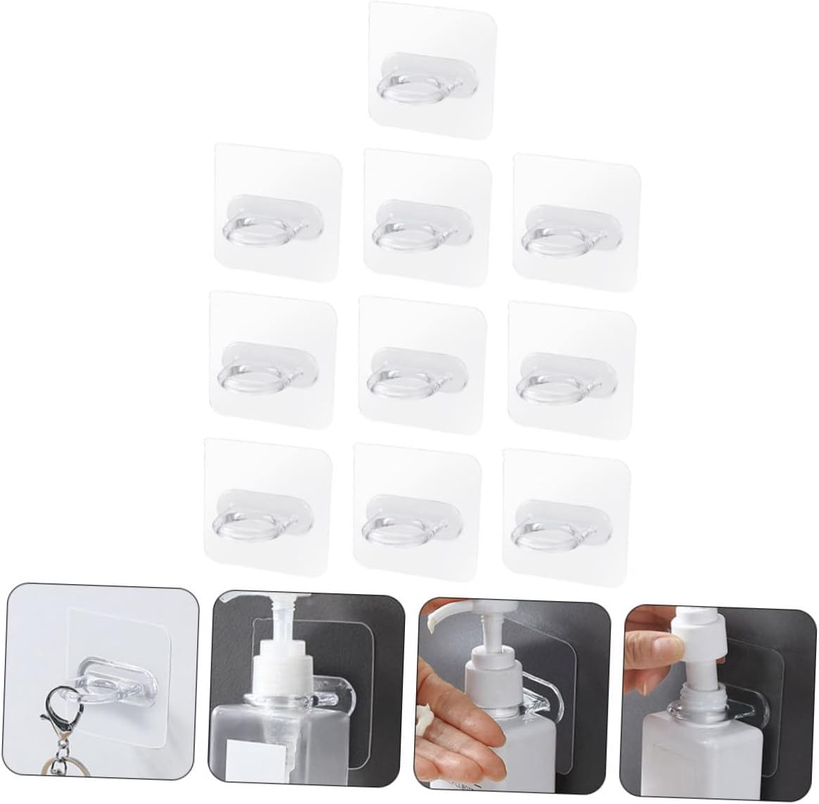 Multipurpose Self Adhesive Hook Holder (Pack of 10pc)