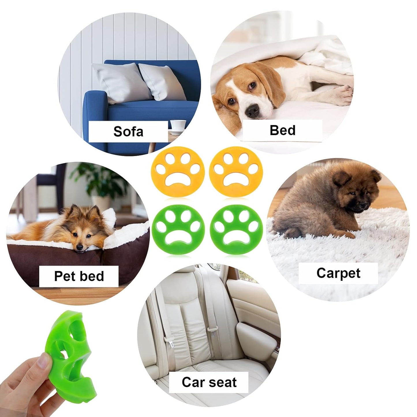 Silicone Lint Catcher Lint Remover for Cloth Home Improvement (Pack of 4)