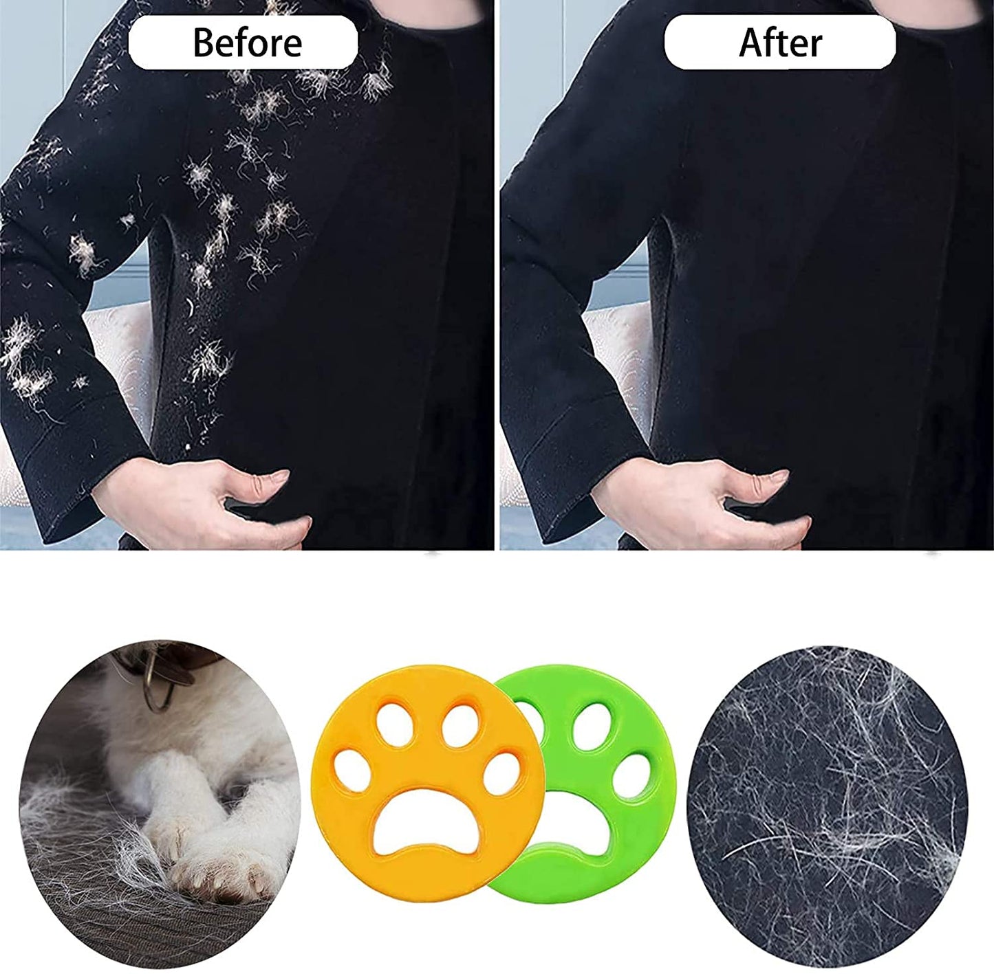 Silicone Lint Catcher Lint Remover for Cloth Home Improvement (Pack of 4)