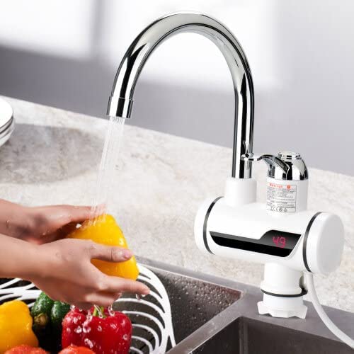 Stainless Steel LED Digital Display Instant Heating Electric Water Heater Faucet Tap, Geyser