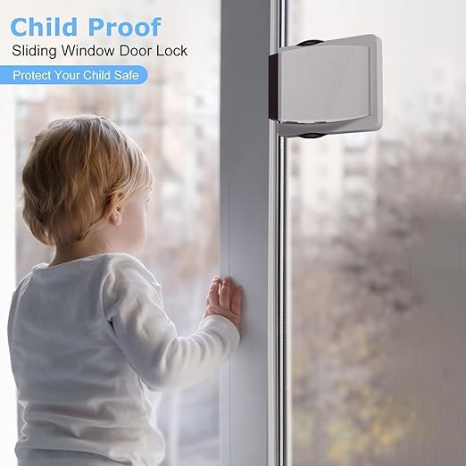 Plastic Child Safe Security Window Door Sash Lock Safety Lever Handle Sweep Latch