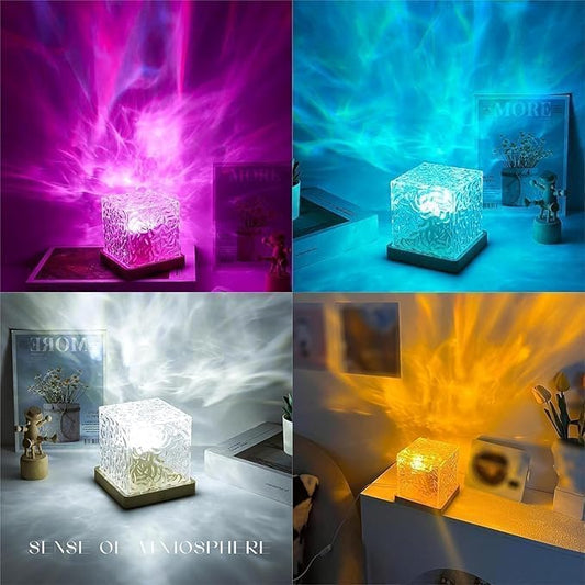 3D Ocean Wave Projector Lamp - Romantic LED Night Light Water Wave Effect