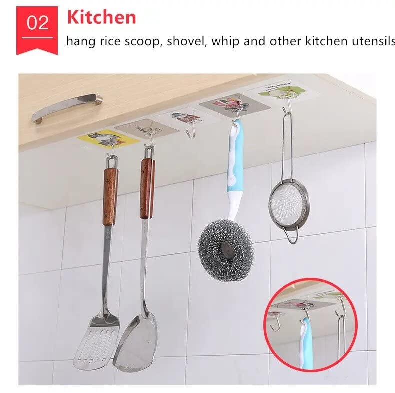 Self Adhesive Heavy Duty Hooks for Wall ( Pack Of 10 )