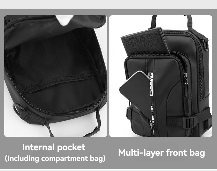 Waterproof Chest Sling Bag for Men Shoulder Gadget Organizer Crossbody Backpack