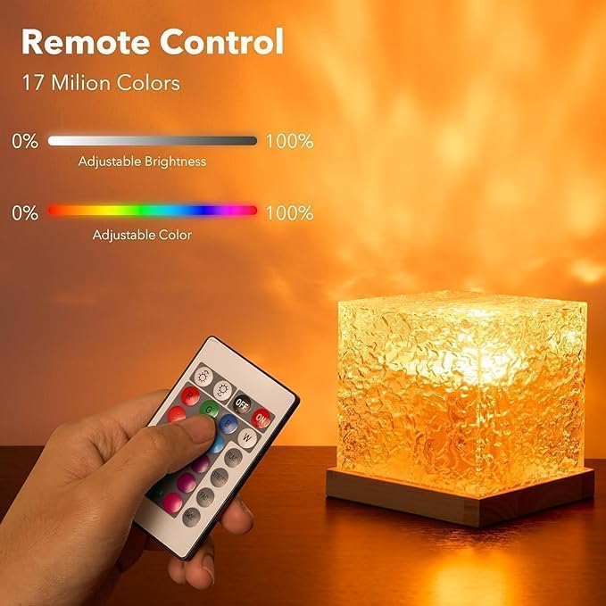 3D Ocean Wave Projector Lamp - Romantic LED Night Light Water Wave Effect