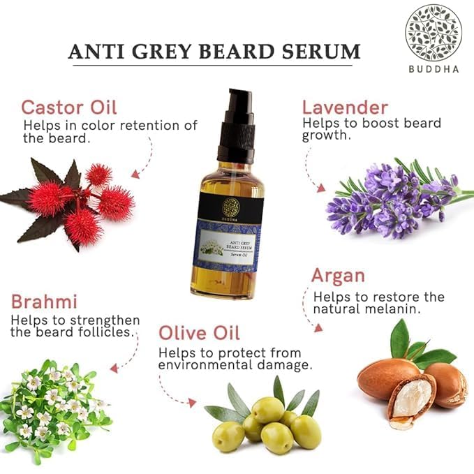Natural Anti Grey Beard Serum Oil ( Pack Of 1 )