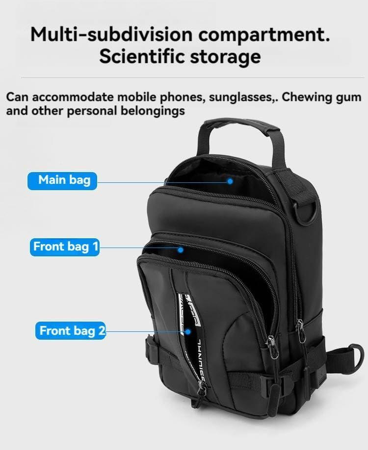 Waterproof Chest Sling Bag for Men Shoulder Gadget Organizer Crossbody Backpack