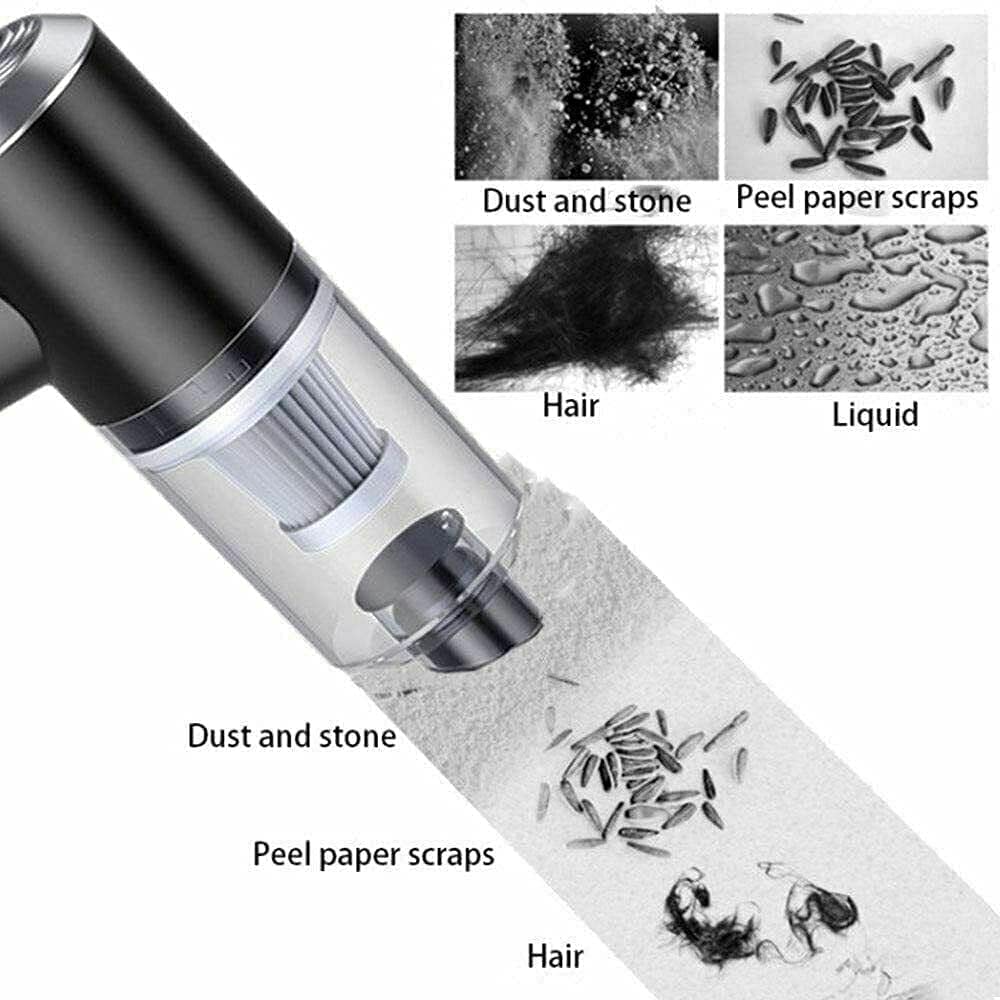 3 In 1 Mini Car Vacuum,Rechargeable Vacuum Multi-Functional Cleaning Tool || Wireless Car Vacuum || High PowerED Handheld Vacuum