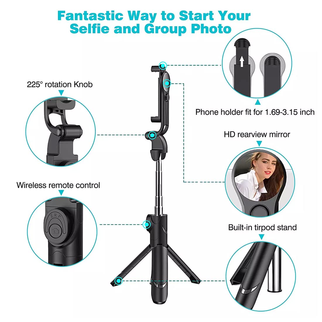 Mobile Holder for Hand Best Use for Make Videos Tripod
