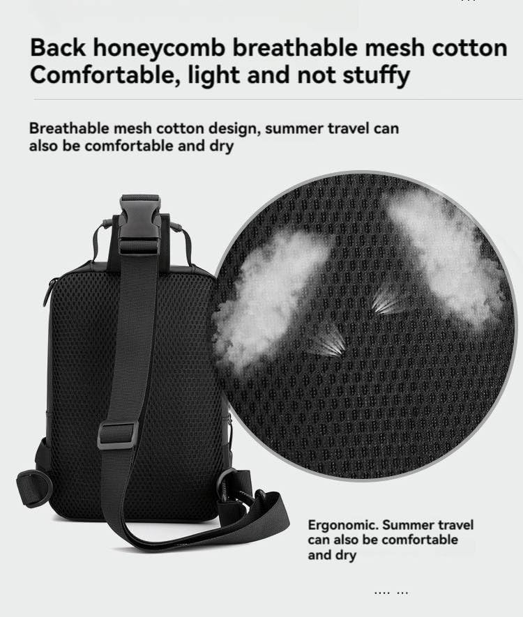 Waterproof Chest Sling Bag for Men Shoulder Gadget Organizer Crossbody Backpack