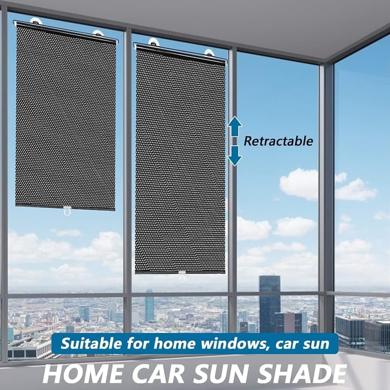 Blackout Roller Blinds with Suction Cups, UV Resistant Roller Blinds, Indoor Sun Protection Roller Shades