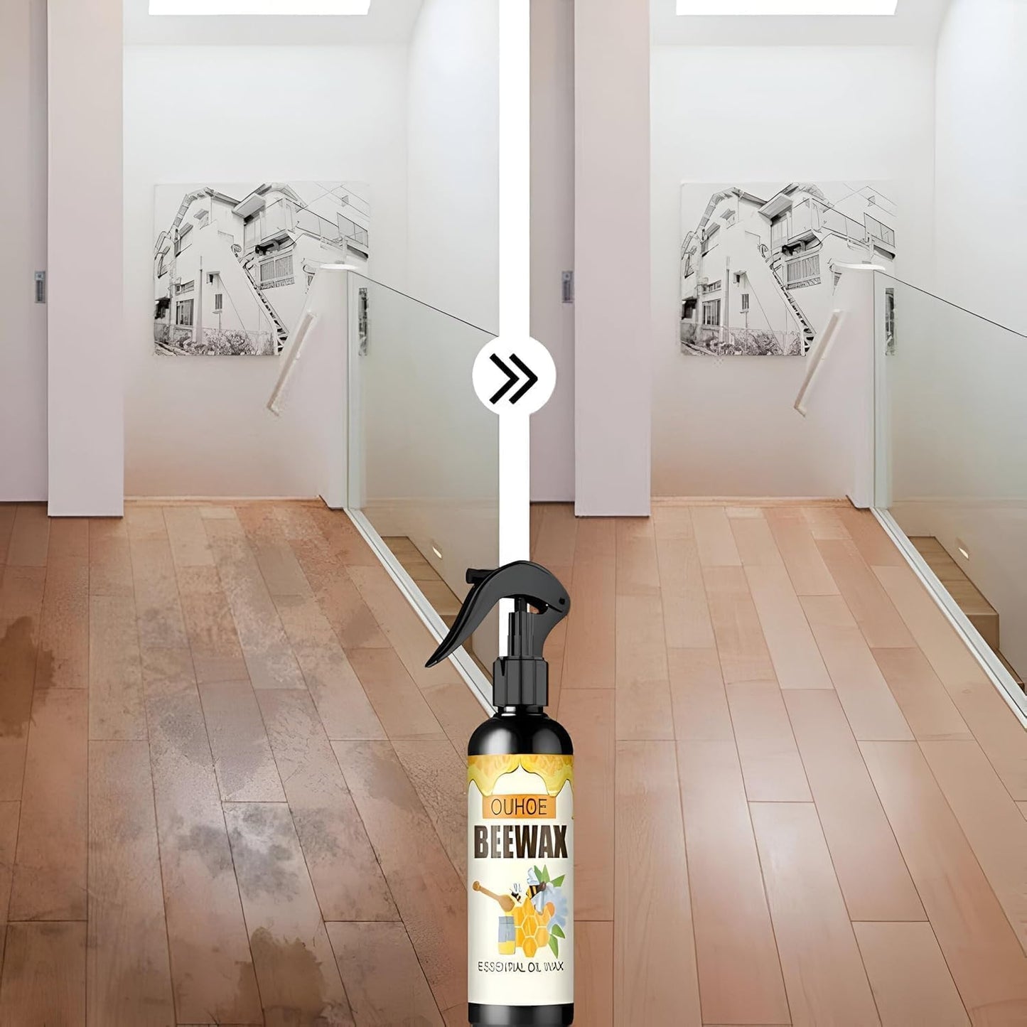 BeeWax Spray Brown Wooden Furniture Cleaner Floor Polishing Shiner