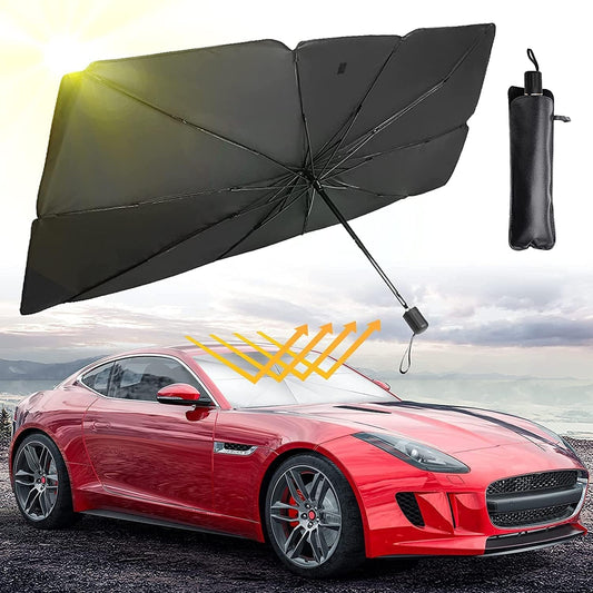 Car Windshield Sun Shade Umbrella, Foldable Car Sunset Umbrella Cover Block Car Front Window Protection